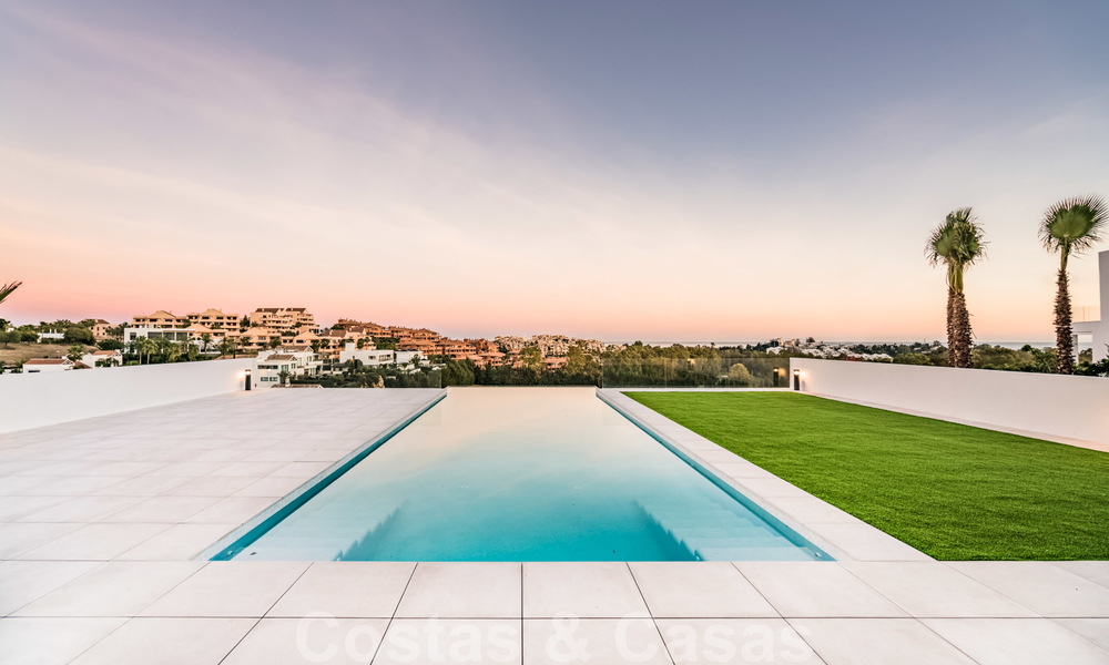 New impressive contemporary luxury villa for sale with stunning golf and sea views in Marbella - Benahavis 25790