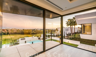 New impressive contemporary luxury villa for sale with stunning golf and sea views in Marbella - Benahavis 25792 