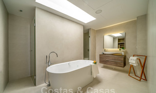 Ready to move in modern luxury front line beach villa for sale in an exclusive complex in Estepona, Costa del Sol 28206 