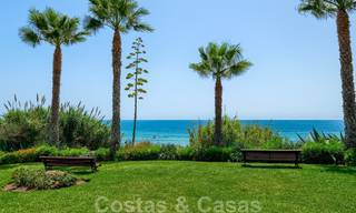 Redecorated townhouse for sale in a small frontline beach complex in Estepona West, close to the city 28123 