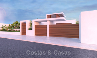 Modern new build villa for sale, directly on the golf course with panoramic golf, mountain and sea views in Estepona 30875 
