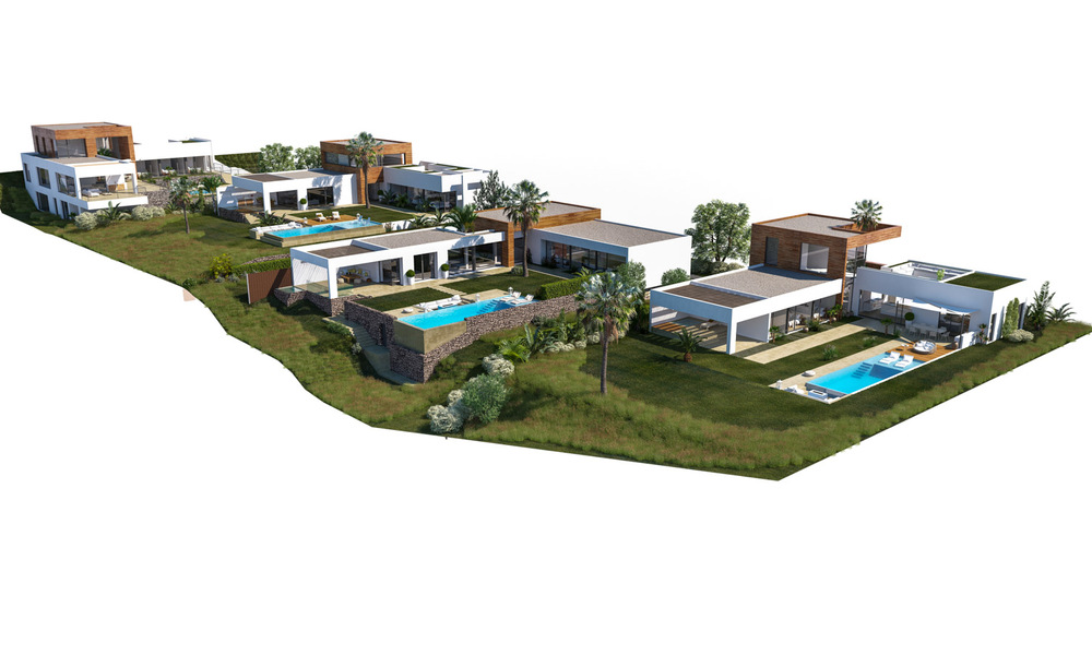 Modern new build villas for sale with stunning sea views in Marbella, close to the beaches and centre 32154