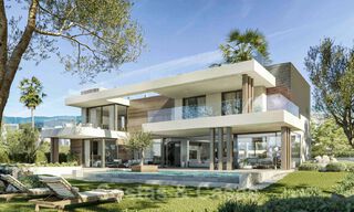 Newly built villas for sale in a modern style with sea views on the New Golden Mile between Marbella and Estepona 33895 