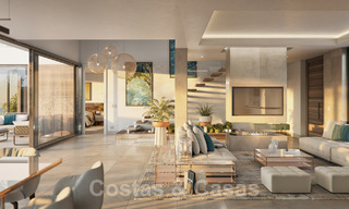 Newly built villas for sale in a modern style with sea views on the New Golden Mile between Marbella and Estepona 33908 