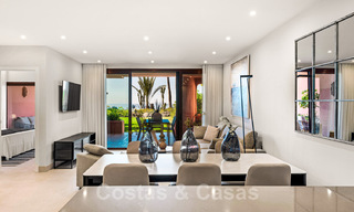 Frontline beach luxury flat for sale with open sea views in an exclusive complex between Marbella and Estepona 34225 