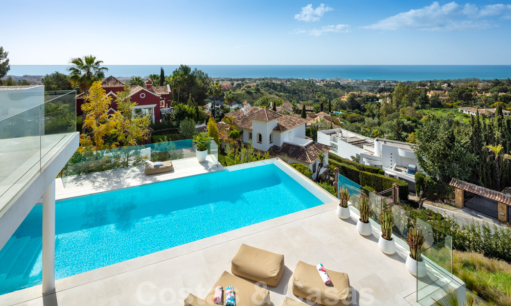 Modern Mediterranean design villa for sale with panoramic sea views in Cascada de Camojan, Golden Mile, Marbella 34296