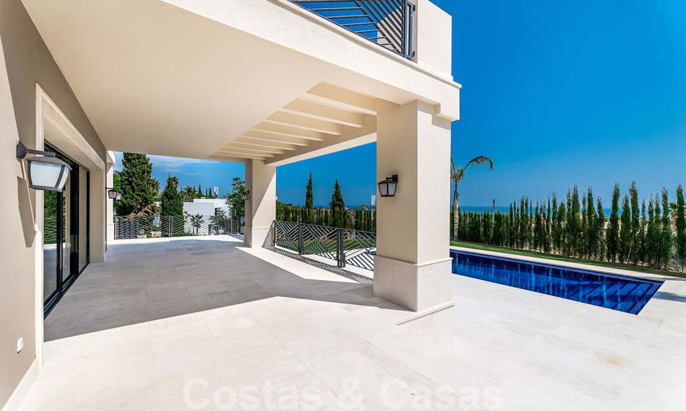 Newly built villa for sale in a contemporary classic style with sea views in a five star golf resort in Marbella - Benahavis 34963