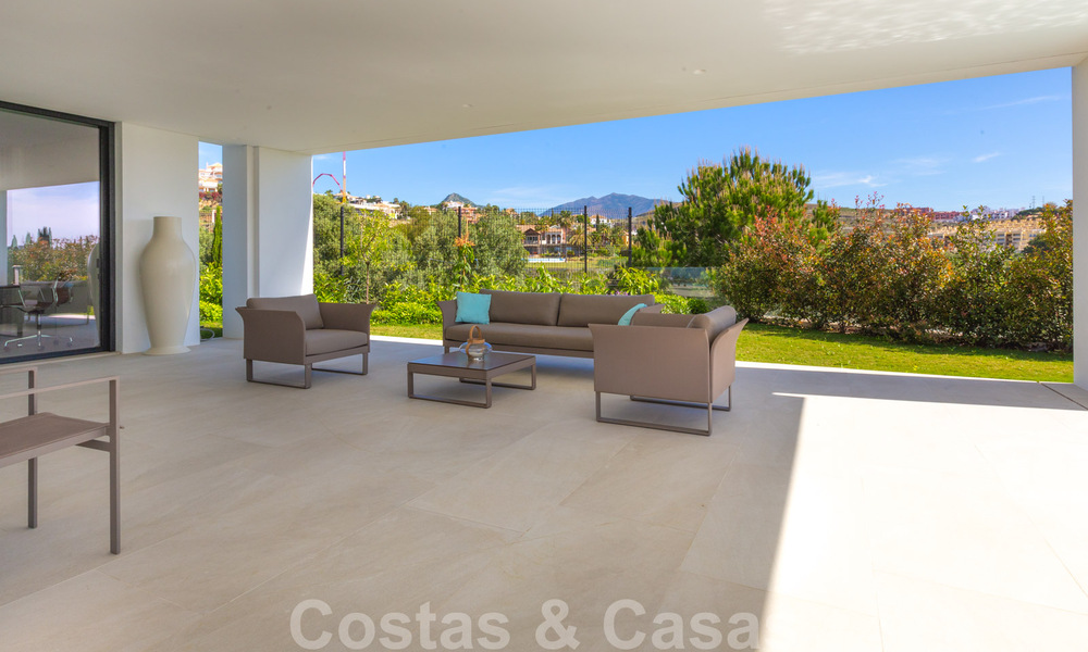 Ready to move in, contemporary modern villa for sale with golf and sea views in a five star golf resort in Marbella - Benahavis 35370