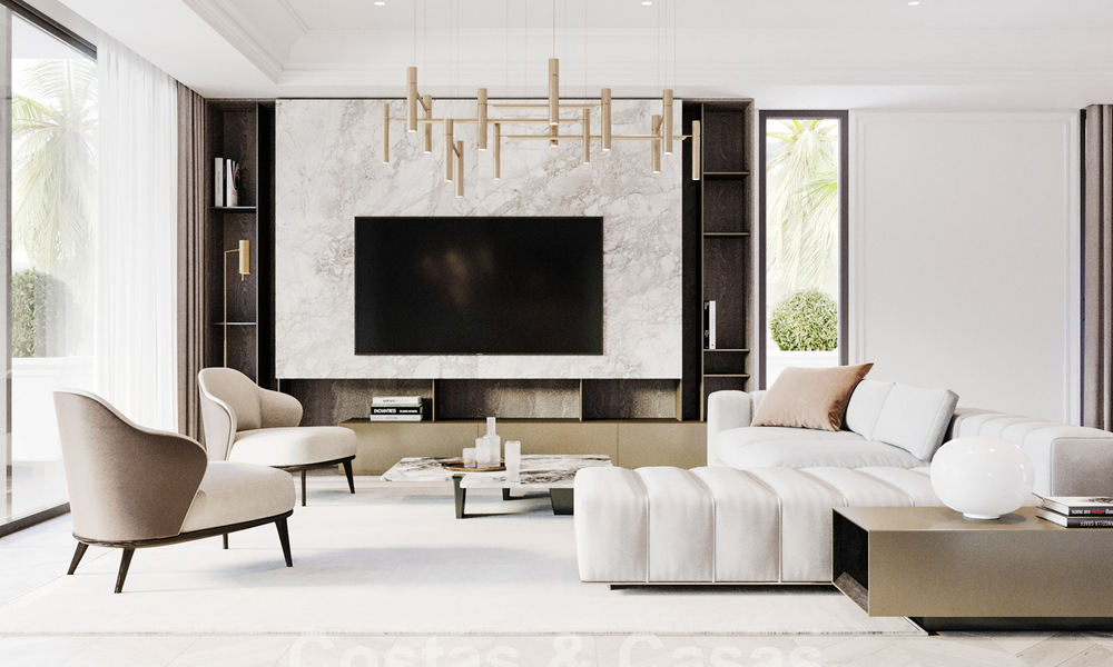 Modern - classic style new luxury villas for sale on the prestigious Golden Mile in Marbella 36381
