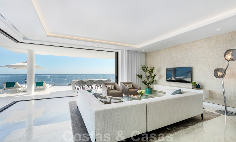 Sleek modern, luxury frontline beach apartment for sale in Emare, on the New Golden Mile, between Marbella and Estepona 36947