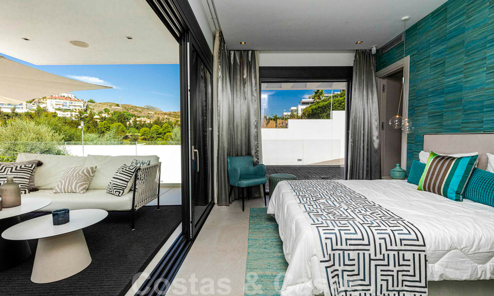 Ready to move into, modern luxury villa for sale, frontline golf in Benahavis - Marbella 37662