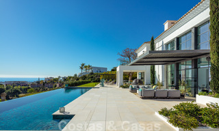 Prestigious, contemporary Mediterranean villa for sale, frontline golf in five star golf resort in Benahavis - Marbella 39014 