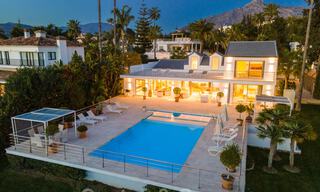 Contemporary, prime location luxury villa for sale in a gated community, frontline golf Las Brisas in Nueva Andalucia, Marbella 39067 