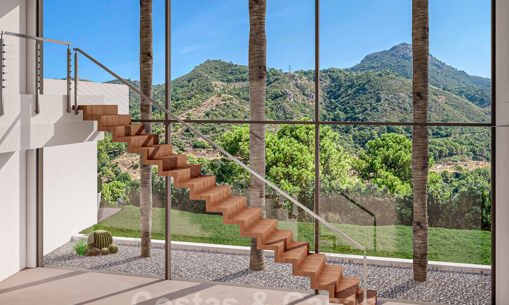Contemporary, modern villa for sale, located in natural surroundings, with breath-taking views of the valley and the sea, in a gated resort in Benahavis - Marbella 40522