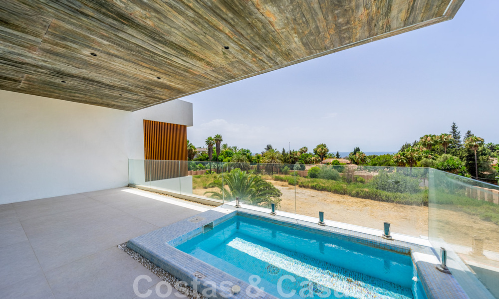 Ready to move in, new designer villa for sale, ecologically designed with wooden and natural stone materials on the Golden Mile of Marbella 42789