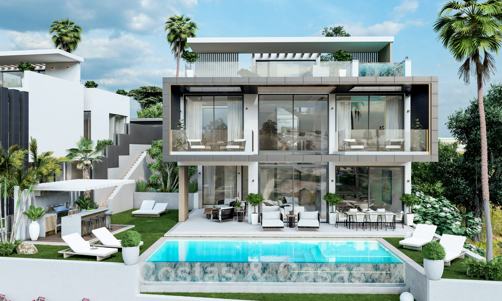 New, modern, luxury villas for sale with jacuzzi on the solarium, in an exclusive golfing area in Benahavis - Marbella 43425