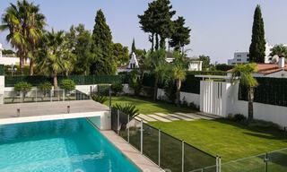 Modern villa for sale, situated on first line golf position with panoramic views of the green, extensive golf course in Marbella West 43872 