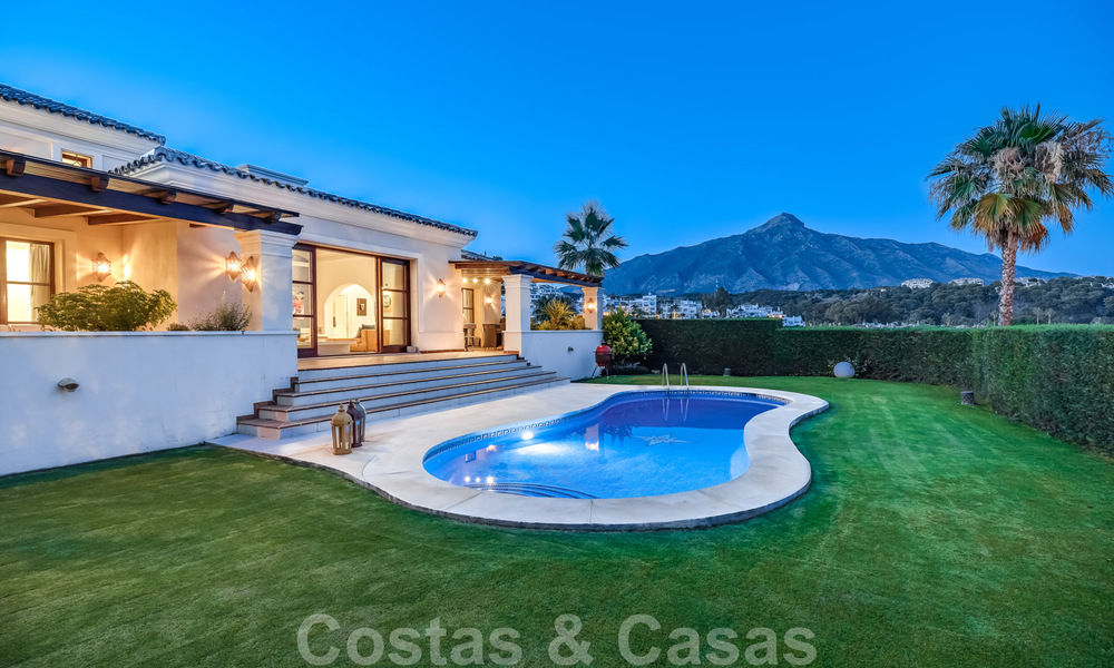 Spacious luxury villa for sale, in Andalusian style situated on a high position in Nueva Andalucia, Marbella 45075