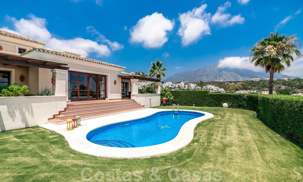 Spacious luxury villa for sale, in Andalusian style situated on a high position in Nueva Andalucia, Marbella 45125