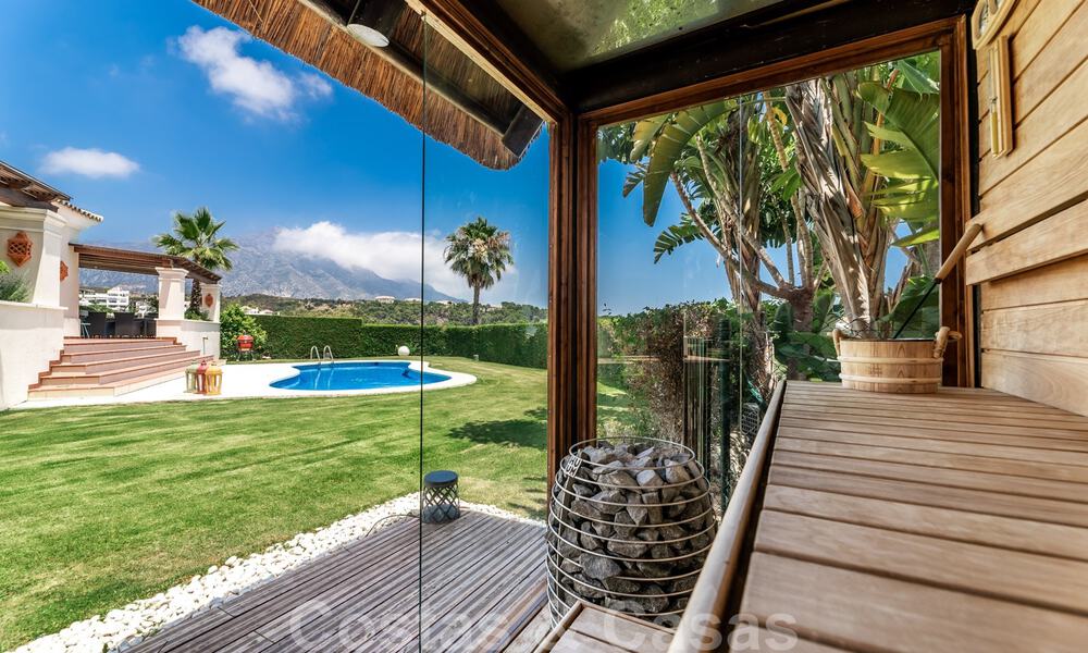 Spacious luxury villa for sale, in Andalusian style situated on a high position in Nueva Andalucia, Marbella 45139