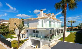 Unique luxury villa for sale in a modern, Andalusian architectural style, with sea views, within walking distance of Puerto Banus, Marbella 45842 