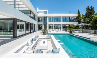 New, modernist designer villa for sale with panoramic views, located on the New Golden Mile in Marbella - Benahavis 53677 
