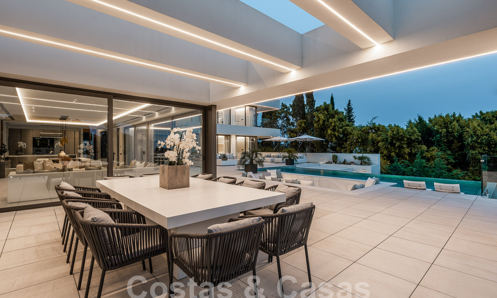 New, modernist designer villa for sale with panoramic views, located on the New Golden Mile in Marbella - Benahavis 53684