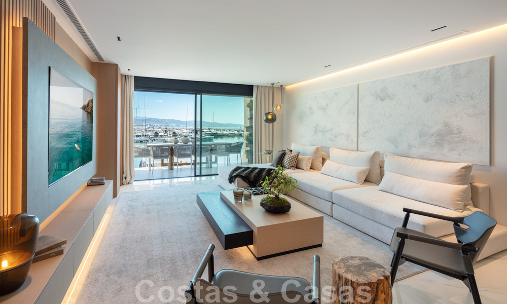 Modern renovated luxury apartment for sale, frontline in Puerto Banus' iconic marina, Marbella 46279