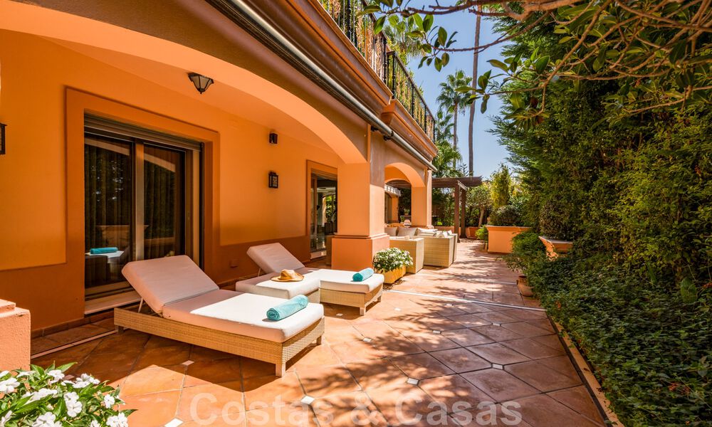 Spacious duplex, double, ground floor apartment in a frontline beach complex within walking distance to Puerto Banus, Marbella 46773