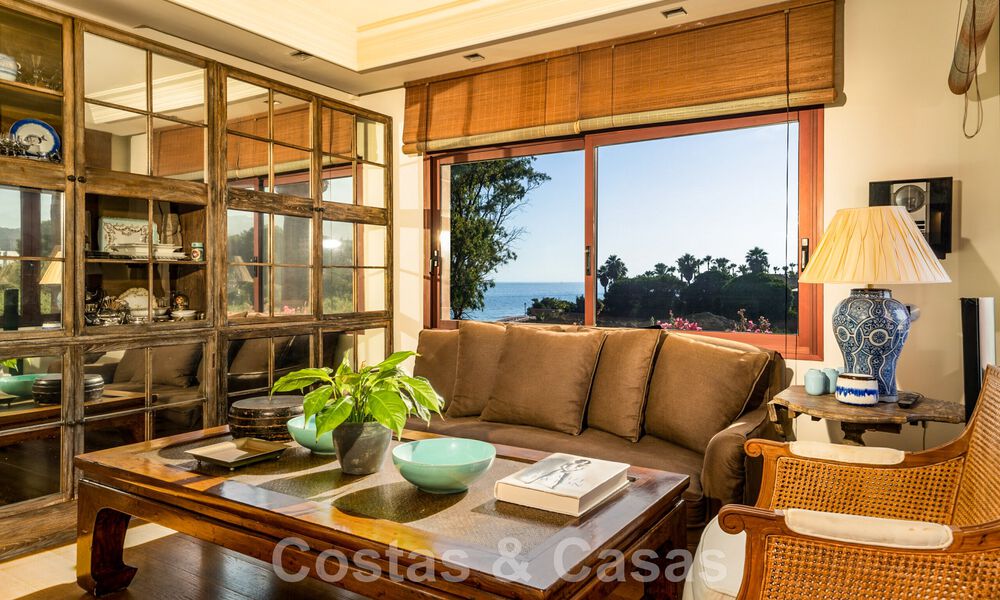 Penthouse for sale in a secluded urbanisation, frontline beach with open sea views in East Marbella 46928