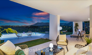 Spacious luxury villa for sale, designed in modern architectural style, with golf and sea views in a gated golf resort just east of Marbella centre 47336 