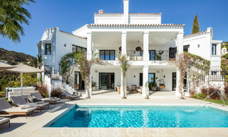 Exquisite luxury villa for sale in a Mediterranean style with contemporary design in an elevated position in El Madroñal, Benahavis - Marbella 48116 