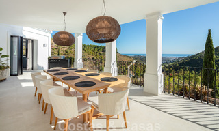 Exquisite luxury villa for sale in a Mediterranean style with contemporary design in an elevated position in El Madroñal, Benahavis - Marbella 48119 