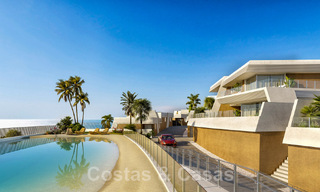 Superb show home for sale in a new development comprising semi-detached villas with sea views in a luxury resort Mijas, Costa del Sol 48609 
