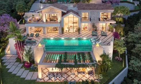Mediterranean luxury villa for sale with sea views in prestigious gated community in La Quinta in Benahavis - Marbella 49243