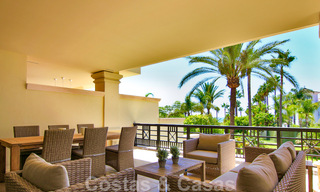 Spacious and refurbished duplex apartment for sale in an exclusive frontline beach complex in Puerto Banus, Marbella 51559 