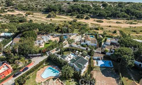 Luxury villa for sale in an Andalusian architectural style, east of Marbella centre, a stone's throw from the dunes and beach 52670