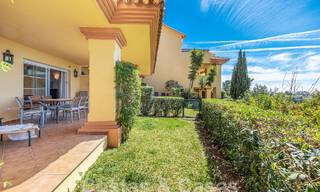 Garden apartment for sale within walking distance of Puerto Banus and the beach in a gated urbanisation in Nueva Andalucia, Marbella 55204 