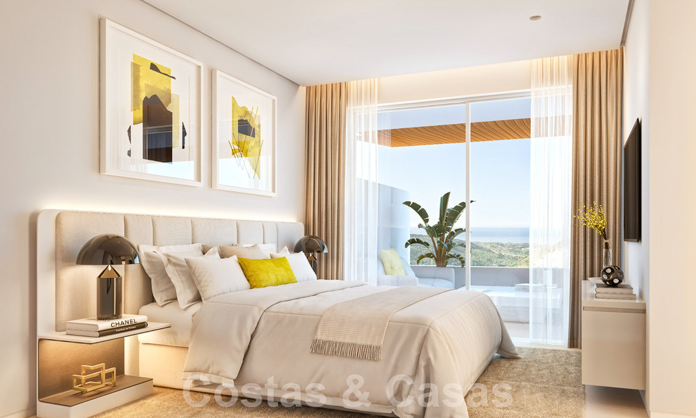 Modern, contemporary luxury new build apartments with sea views for sale, a short drive from Marbella city 55396