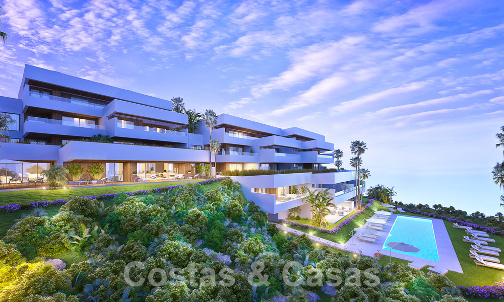 Modern, contemporary luxury new build apartments with sea views for sale, a short drive from Marbella city 55398