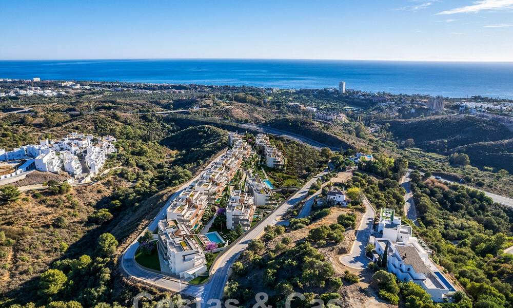 New passive modern apartments in a 5-star boutique resort for sale in Marbella with stunning sea views and a private pool 55410