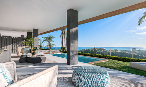 New passive modern apartments in a 5-star boutique resort for sale in Marbella with stunning sea views and a private pool 55415