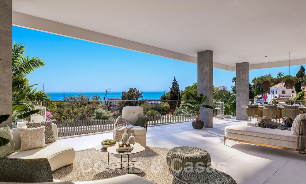 New passive modern apartments in a 5-star boutique resort for sale in Marbella with stunning sea views and a private pool 55421