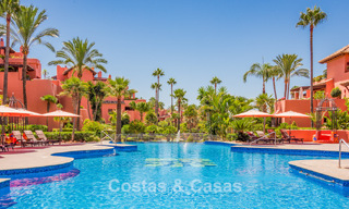 Luxury garden apartment for sale in a frontline beach complex on the New Golden Mile between Marbella and Estepona centre 56620 