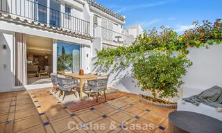 Masterfully renovated townhouse for sale in gated complex, frontline Aloha Golf, walking distance to the clubhouse in Nueva Andalucia, Marbella 56587 