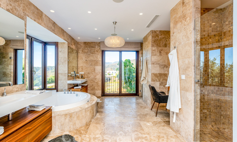 Stately Mediterranean-style luxury villa for sale with stunning panoramic sea views in Marbella - Benahavis 59836