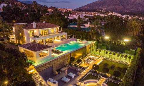 Spectacular resort-style luxury villa for sale with sea views in Nueva Andalucia's golf valley, Marbella 61103