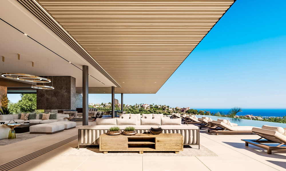 Plot + project for a luxury villa with futuristic design and breathtaking sea views for sale in El Madroñal, Benahavis - Marbella 62418