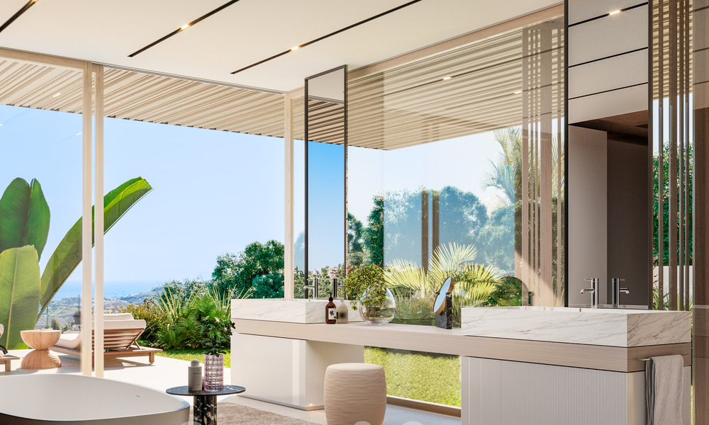 Plot + project for a luxury villa with futuristic design and breathtaking sea views for sale in El Madroñal, Benahavis - Marbella 62424