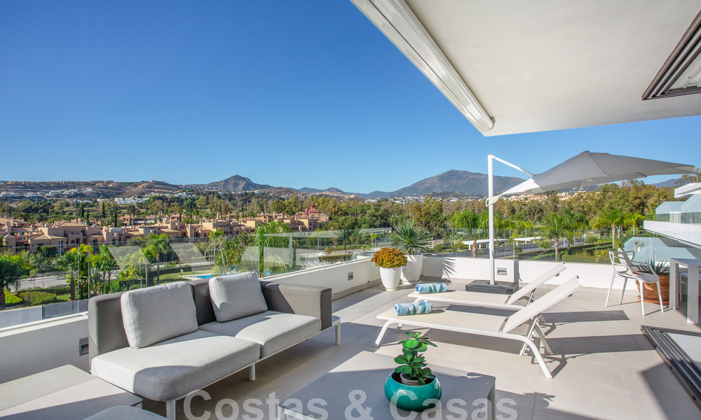 Modern 3 bedroom apartment with spacious terraces for sale on the New Golden Mile between Marbella and Estepona 62497
